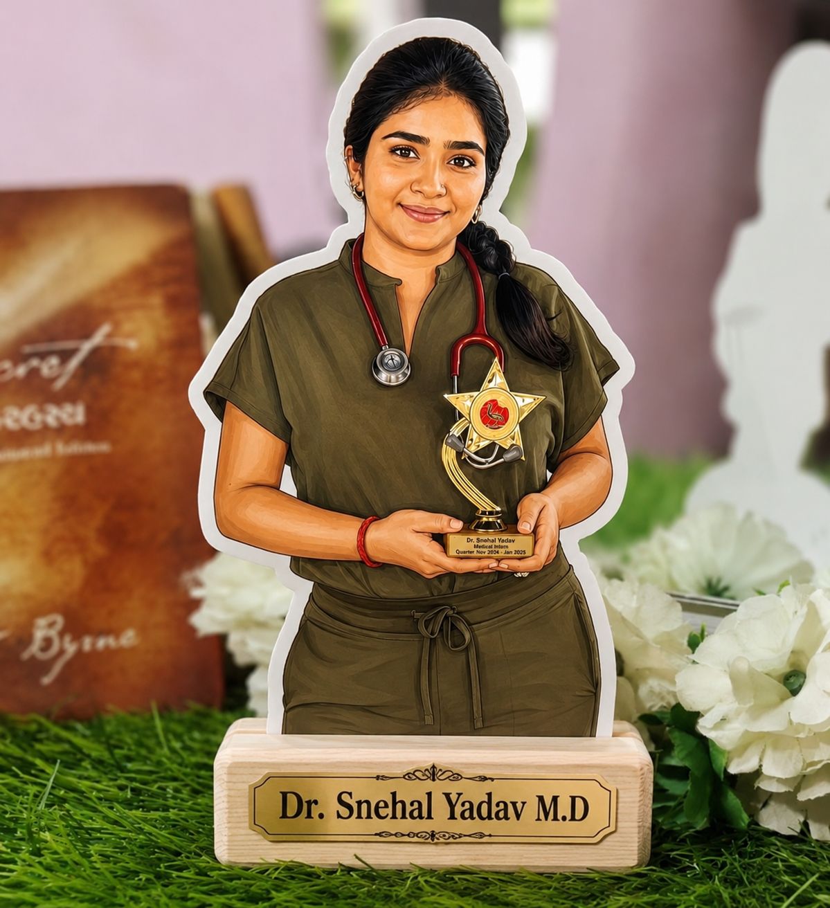 Personalized Doctor Name & Photo Caricature